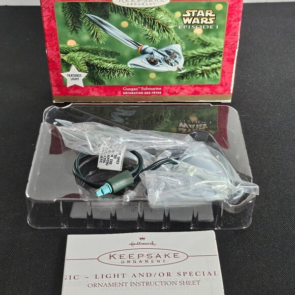 2000 Hallmark Star Wars Episode 1 Gungan Submarine Ornament Original Box - Picture 3 of 12
